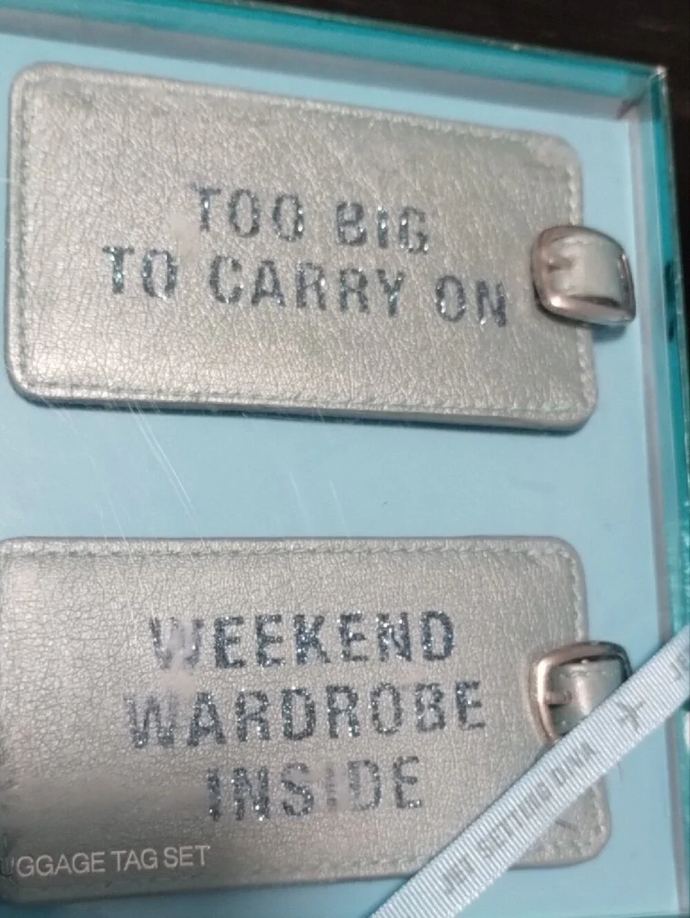 Travel Wallet & Luggage Tag Set - Light Blue
